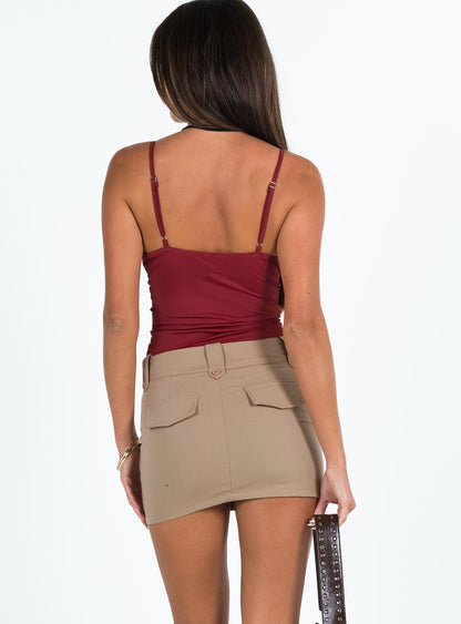 Coco Mini Skirt Beige