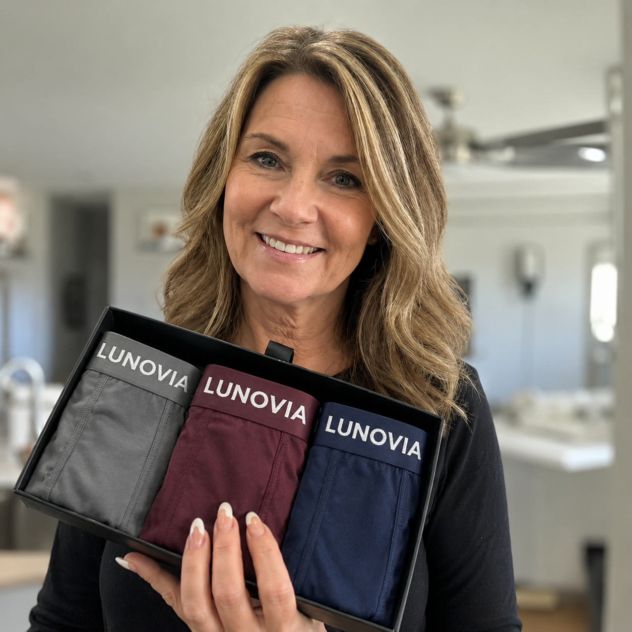 LUNOVIA® Bambus-Boxershorts