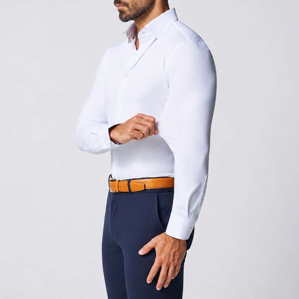 Knitterfreies Hemd mit Slim Fit
