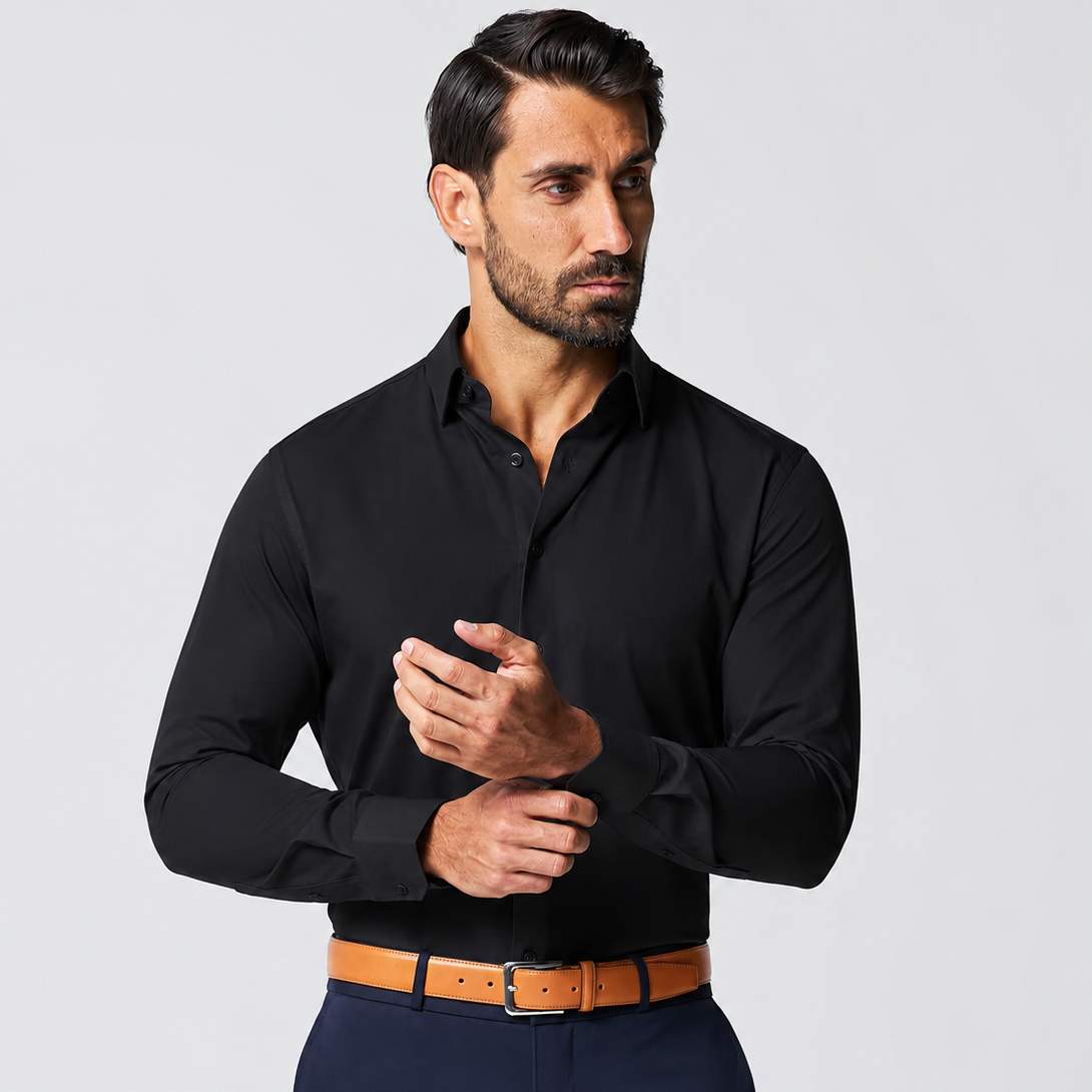 Knitterfreies Hemd mit Slim Fit