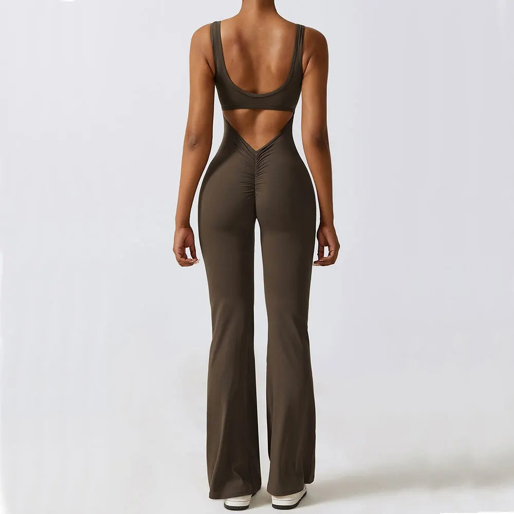 Scrunch Butt Flare Jumpsuit