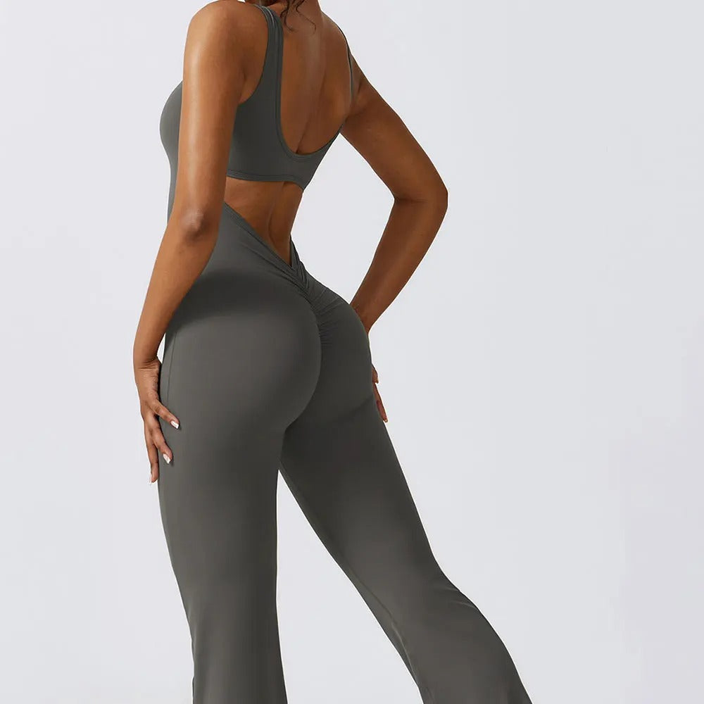 Scrunch Butt Flare Jumpsuit