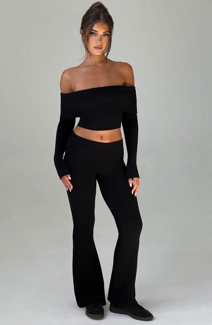 Portia Knit Pants - black